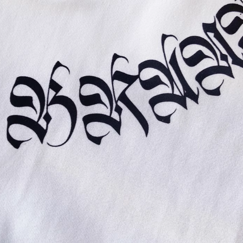 American logo print long T-shirt V0500