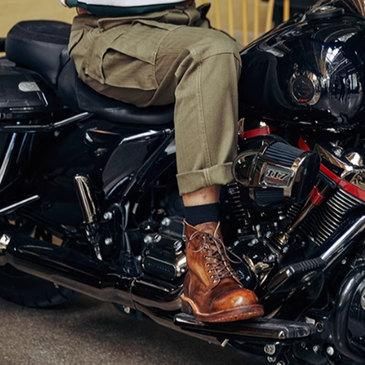 Vintage Retro Biker Boots V0717