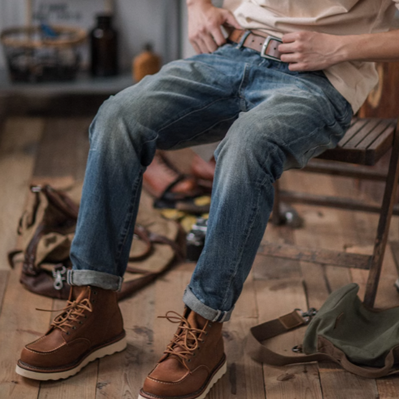 American retro washed denim V0483