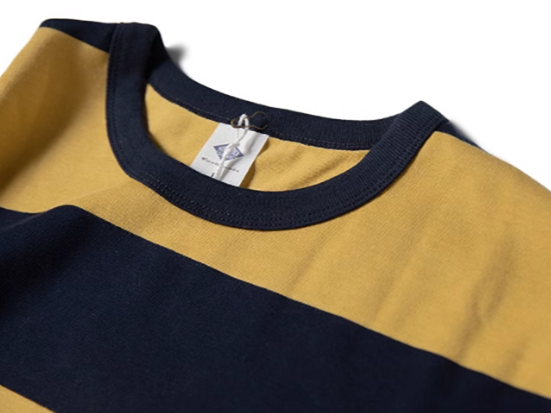 Heavyweight retro striped long T-shirt V0492
