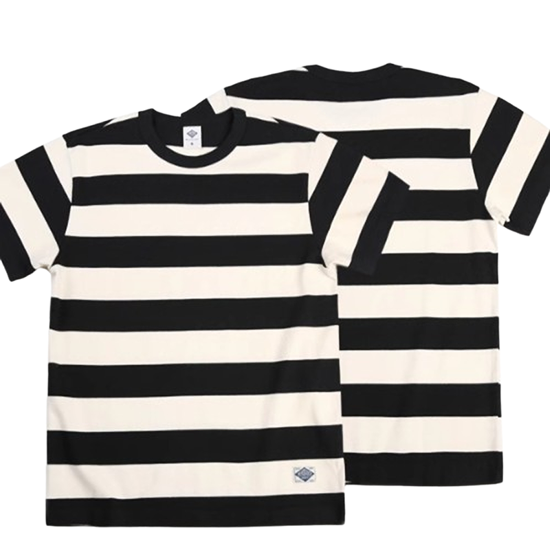 Round neck striped T-shirt V0493