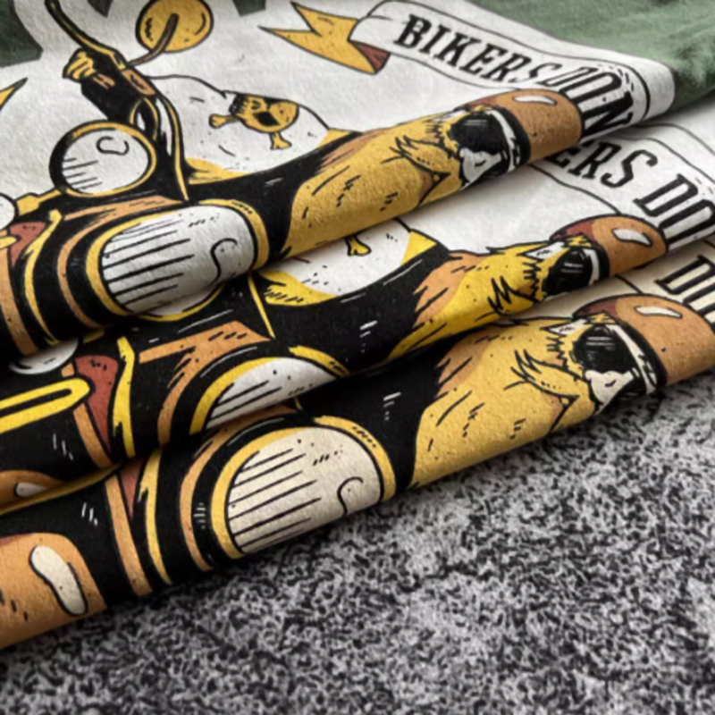 American biker motif T-shirt V0528