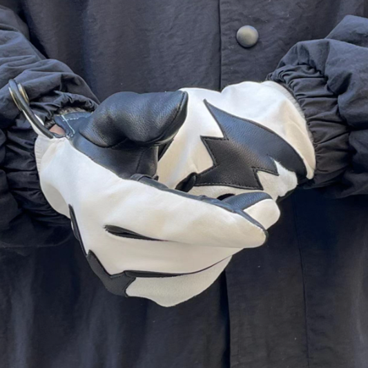 lightning Leather Motorcycle Gloves  V0826