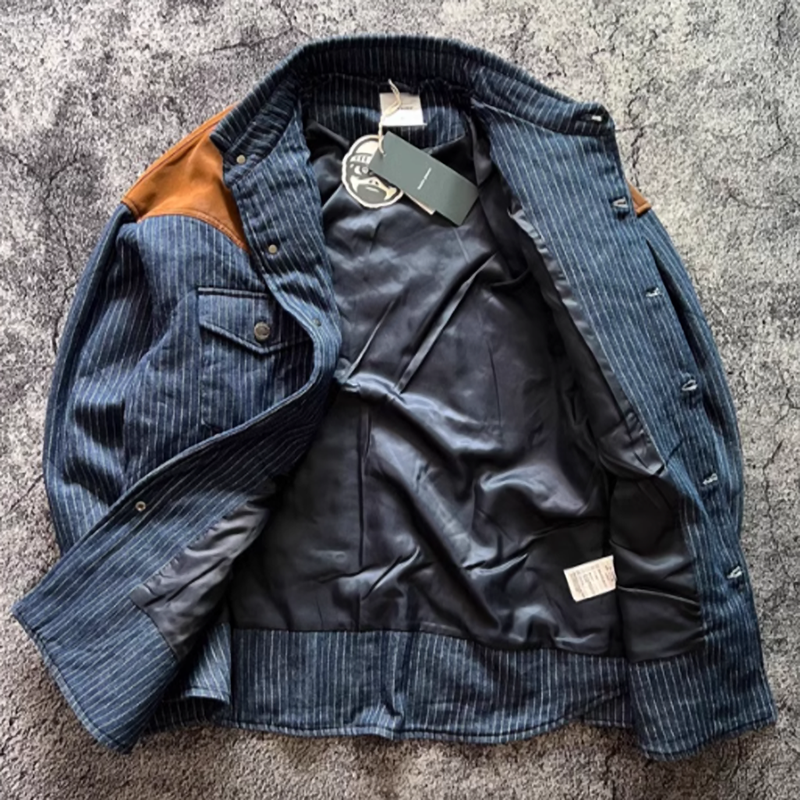 American Retro PU Shoulder Jacket V0527
