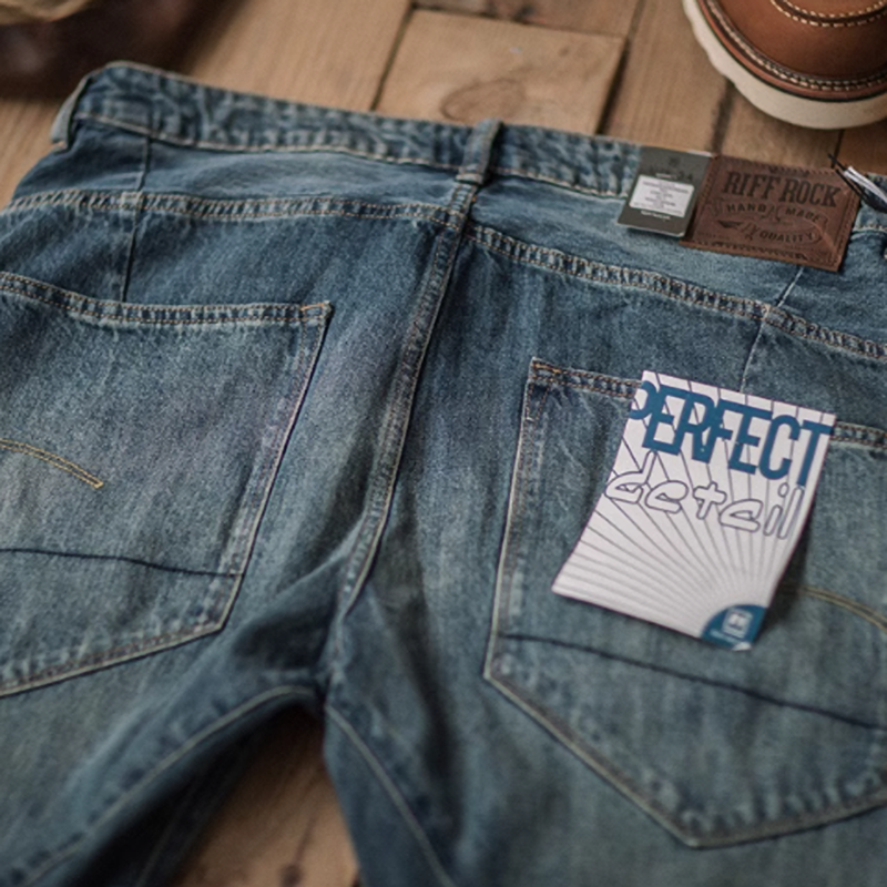 American retro washed denim V0483