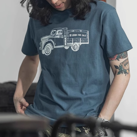 Heavyweight Truck Bison Vintage Tee V0673