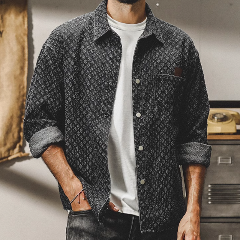 Snap button retro shirt V0074