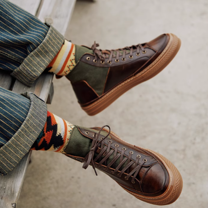 High cut vintage Sneakers V0119