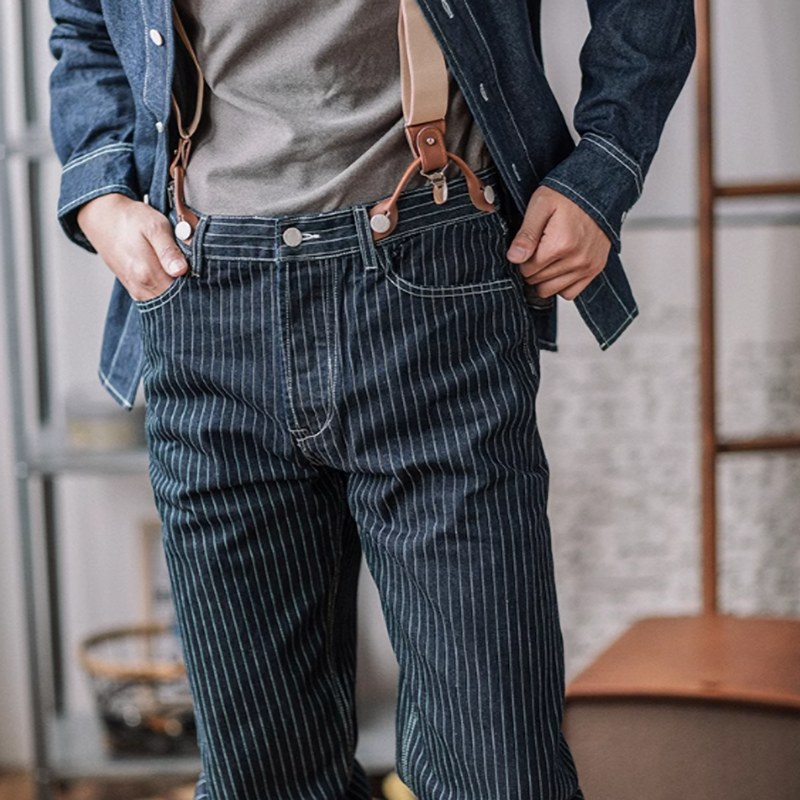 American Retro Denim Suspenders V0518
