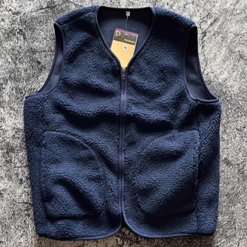 Unisex retro fleece vest V0525