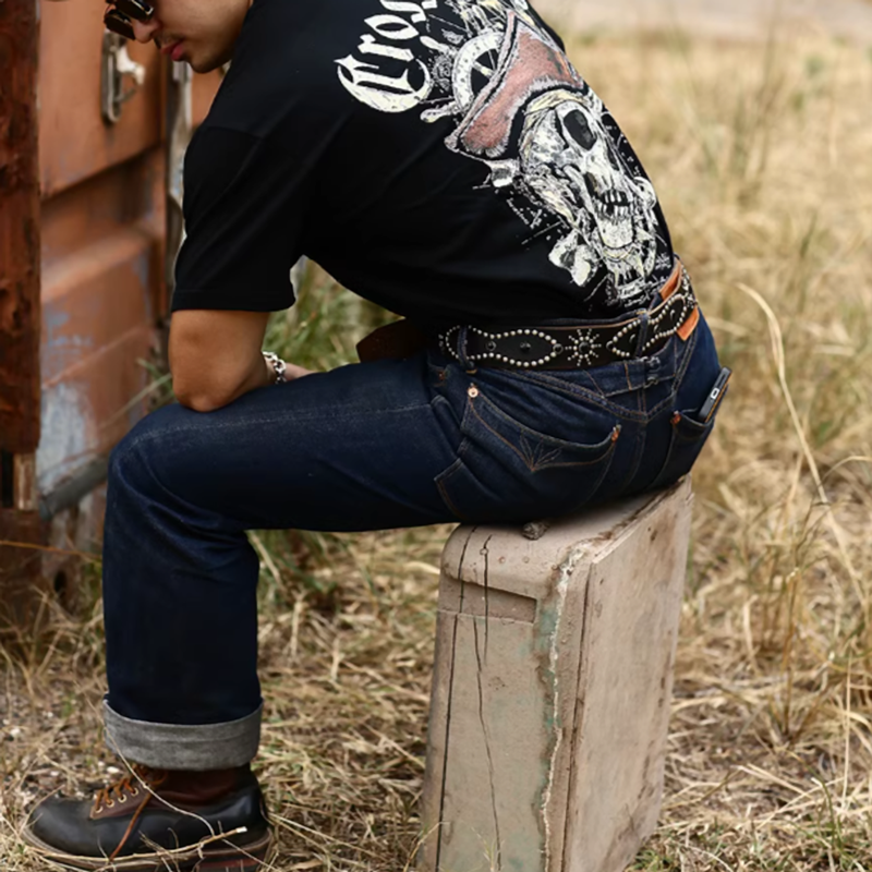Skeleton Pirate Print T-Shirt V0012