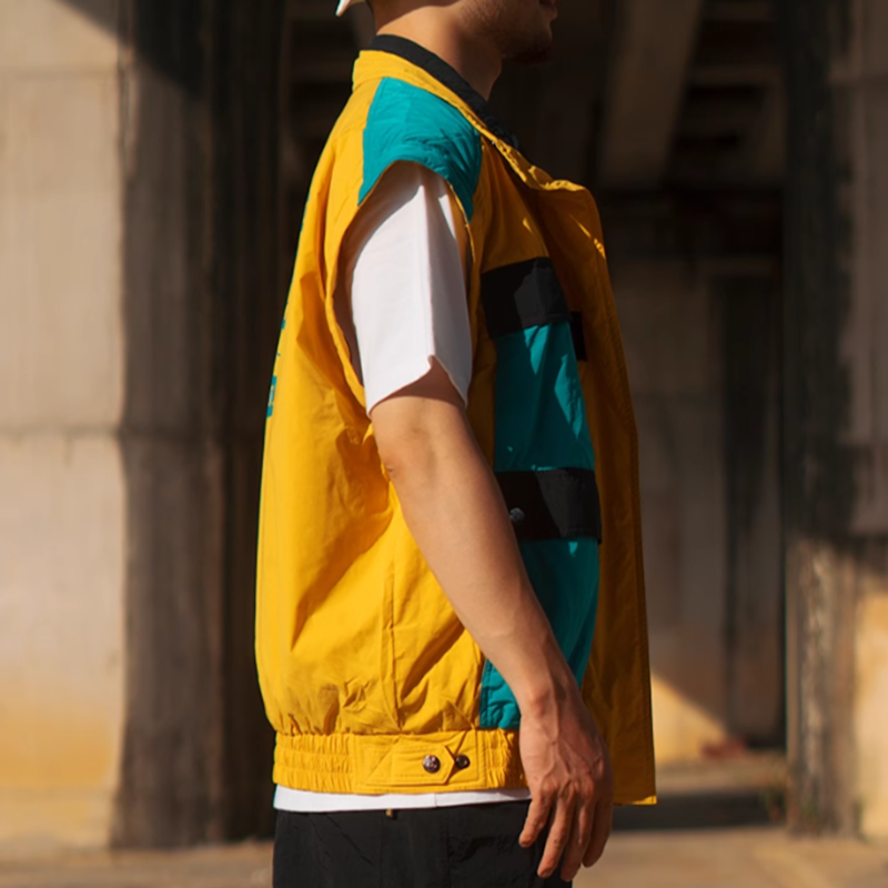 Retro color 2-way jacket vest V0513