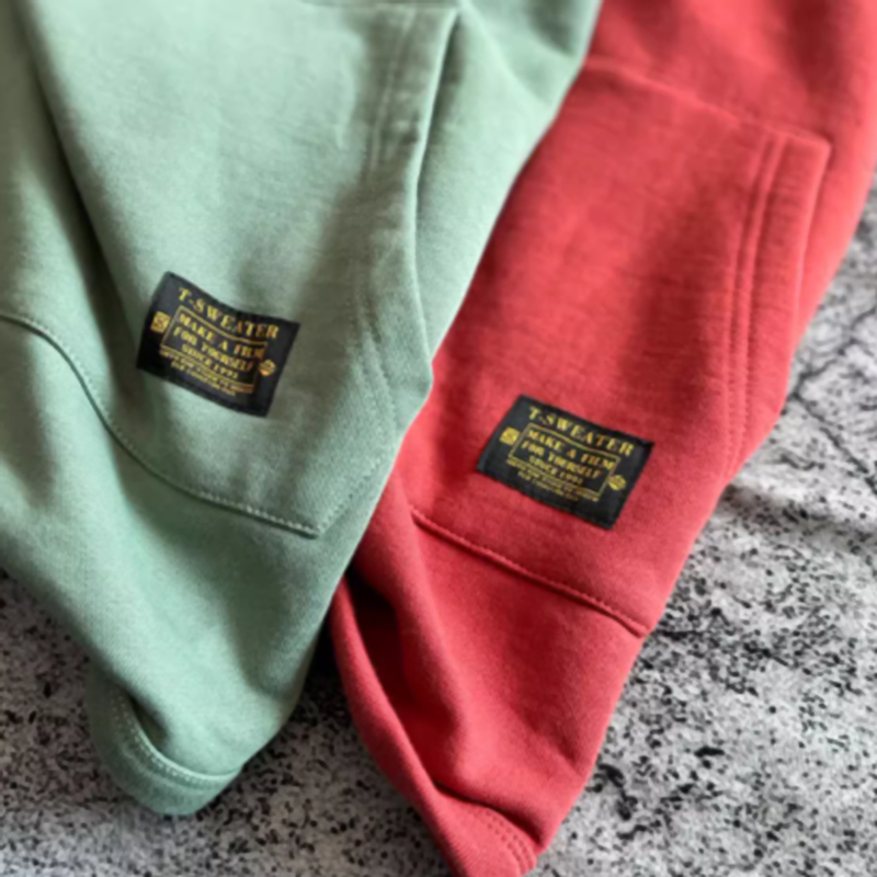Retro suede patch sweatshirt V0430