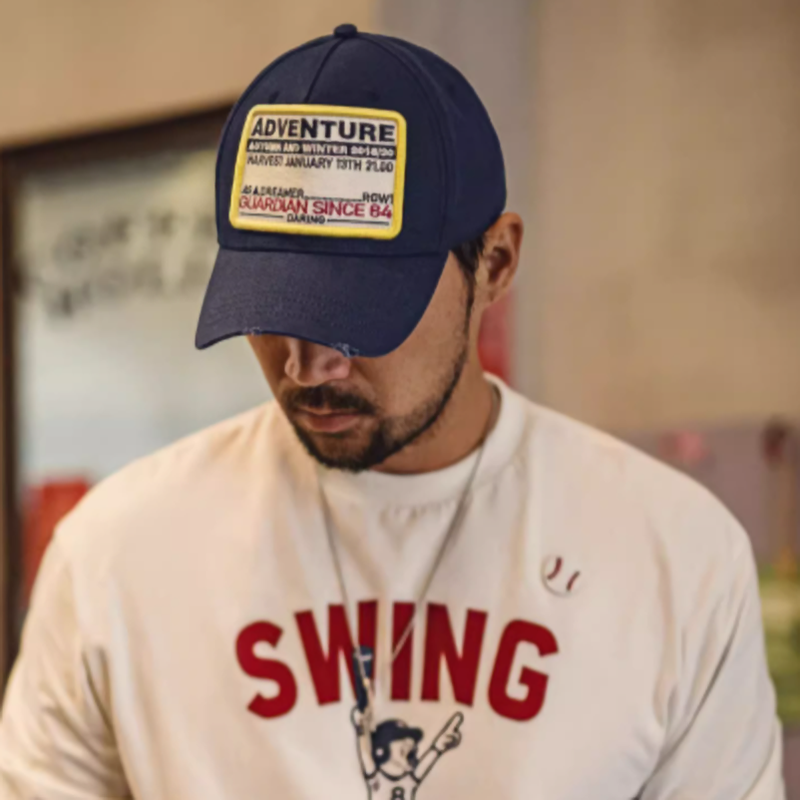 American retro distressed cap V0444