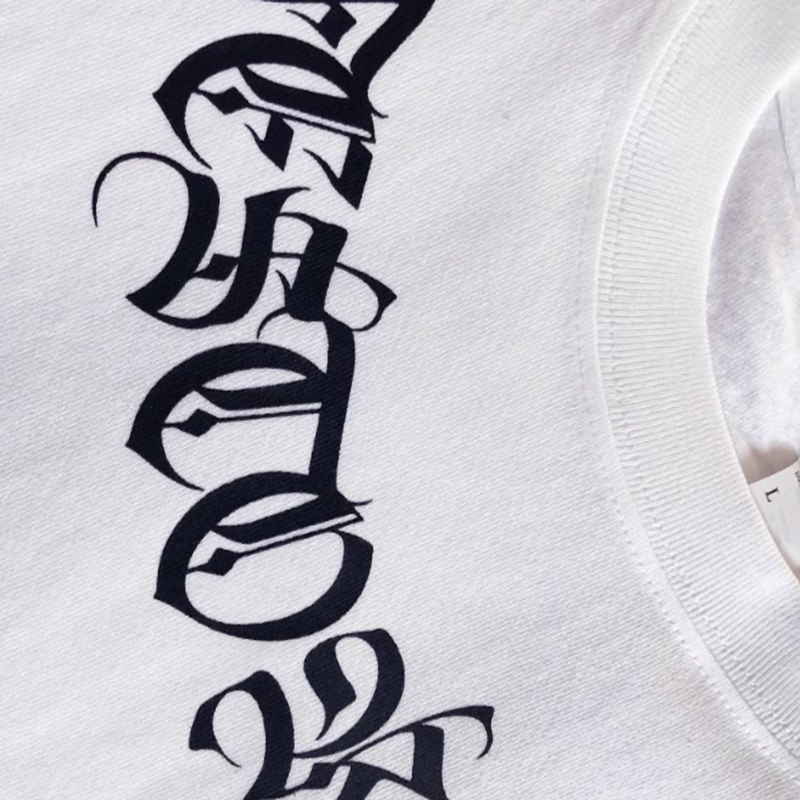 American logo print long T-shirt V0500