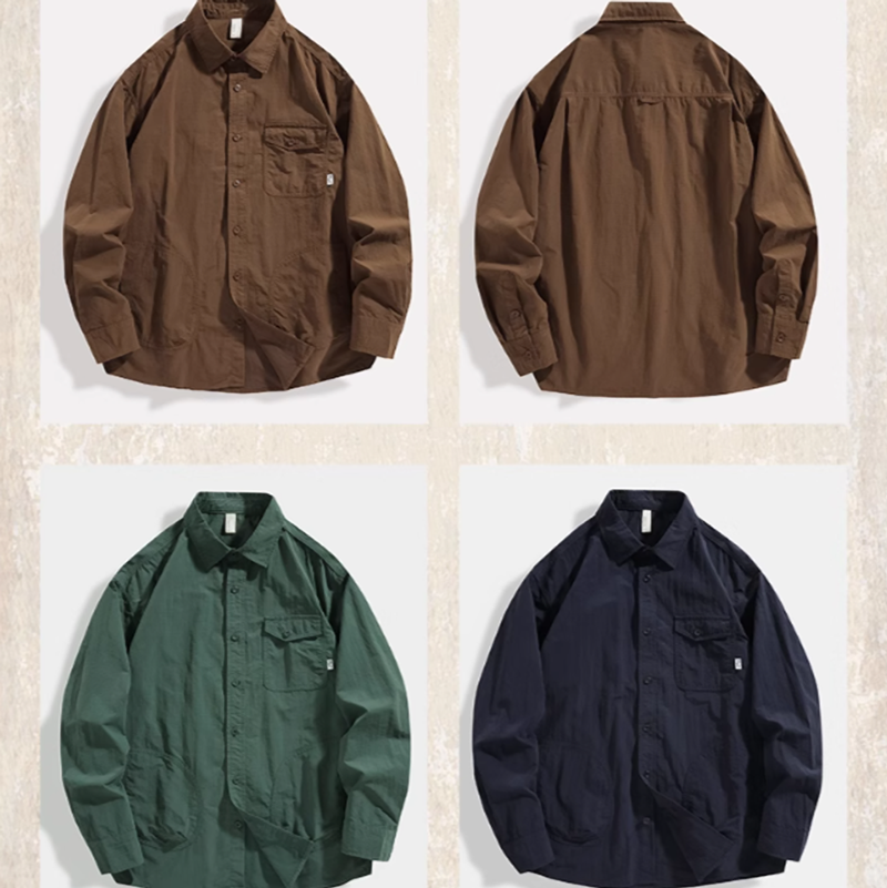 American retro loose shirt V0136
