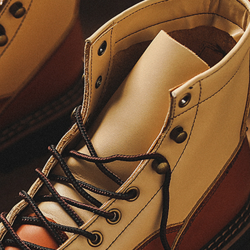 Retro Cowhide Work Boots V0795