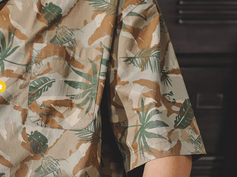 Cuban collar aloha shirt V0047