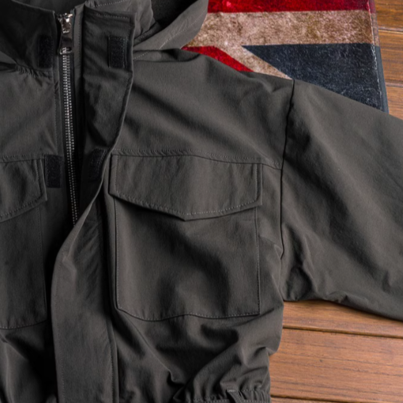 Multi-pocket hooded overalls V0184