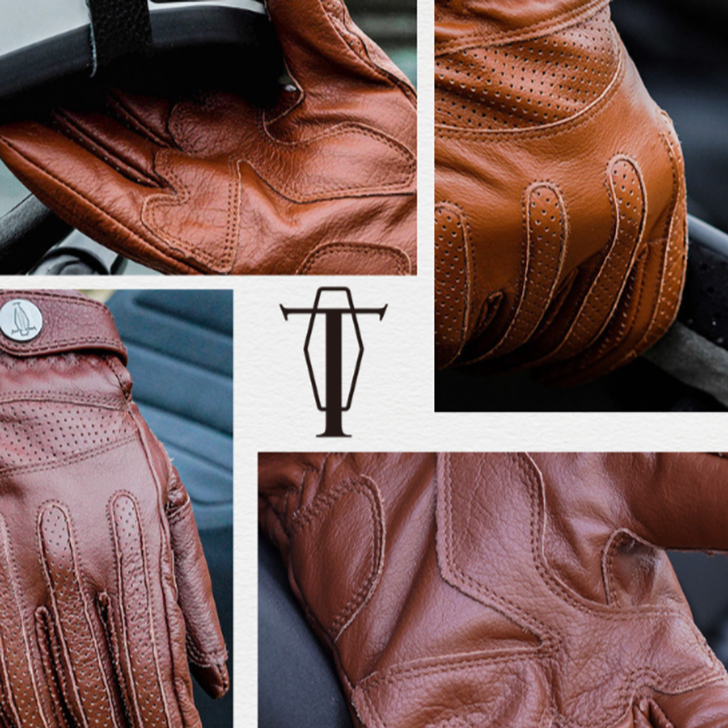 Vintage Touchscreen Riders Gloves V0797