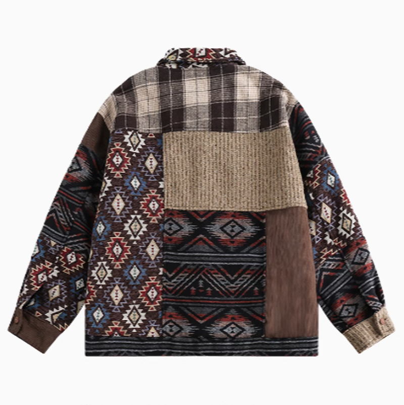 Unisex patchwork jacket V0342