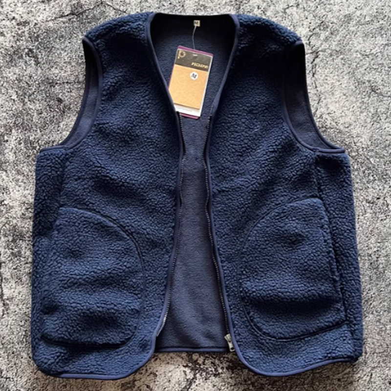 Unisex retro fleece vest V0525