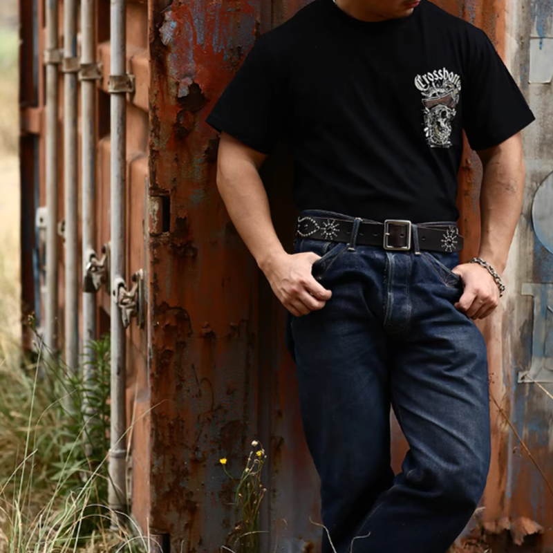 Skeleton Pirate Print T-Shirt V0012