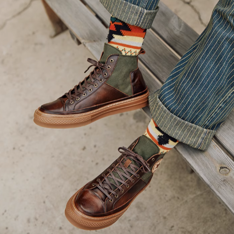 High cut vintage Sneakers V0119