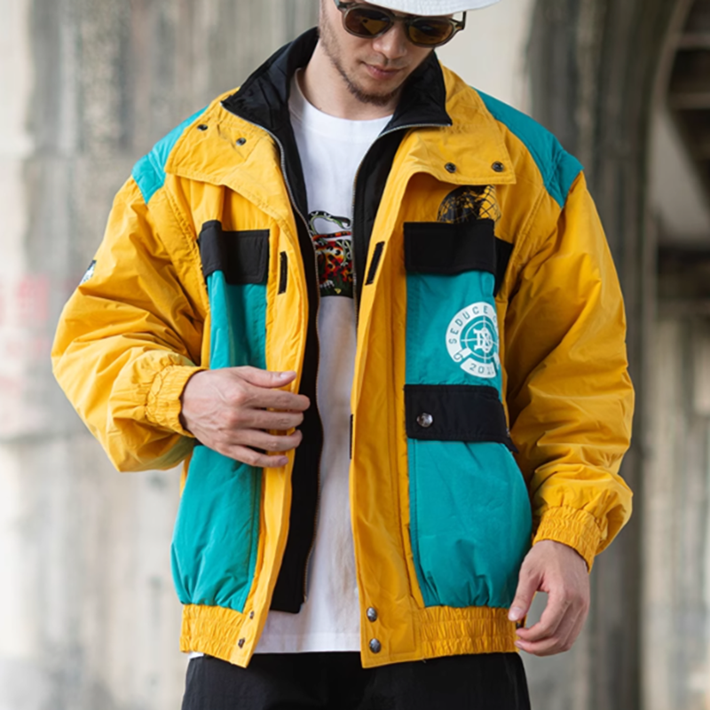 Retro color 2-way jacket vest V0513
