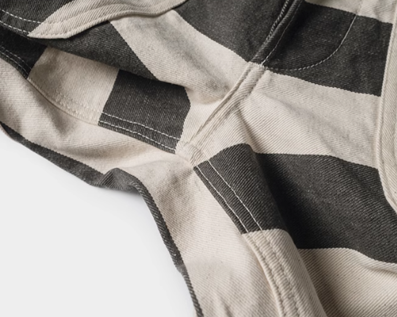 Striped Biker Prisoner Pants V0416