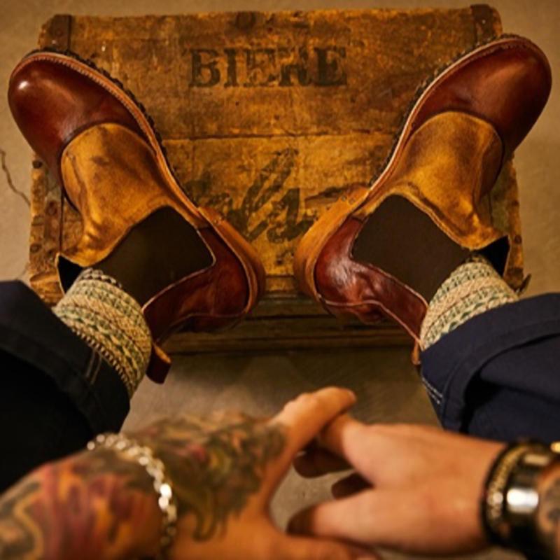 Retro High-Top Chelsea Boots V0806