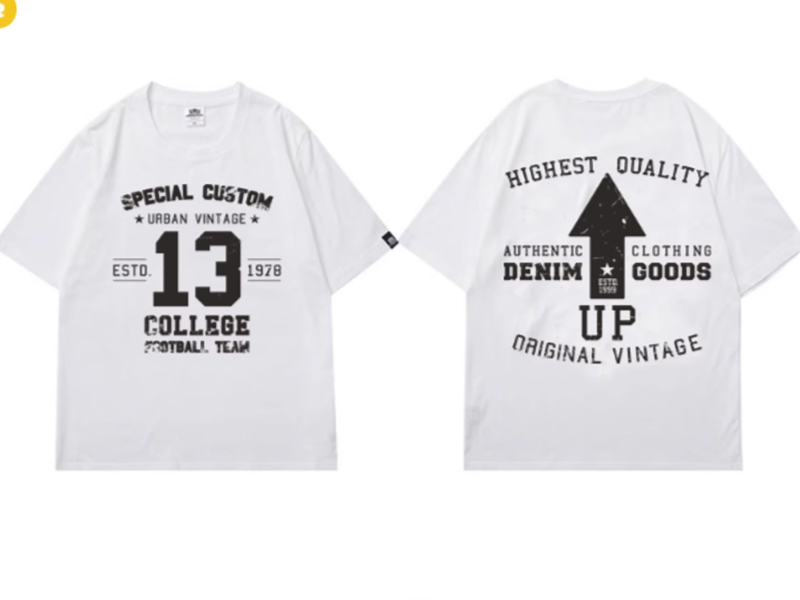 American retro print T-shirt V0013