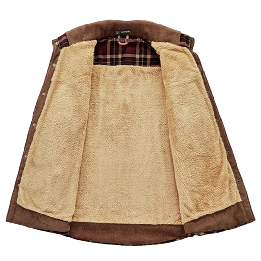 American retro check fleece shirt Z0325