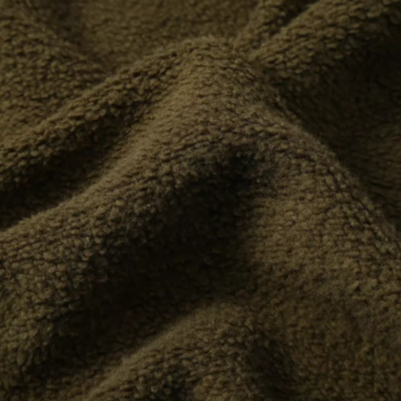 American retro fleece sweat cardigan V0284