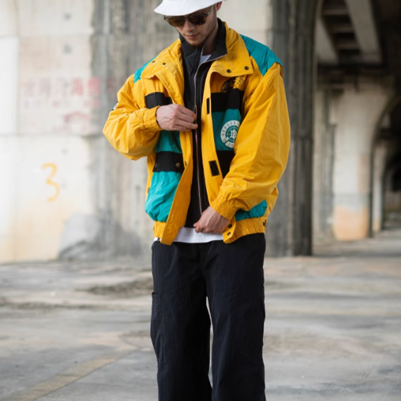Retro color 2-way jacket vest V0513