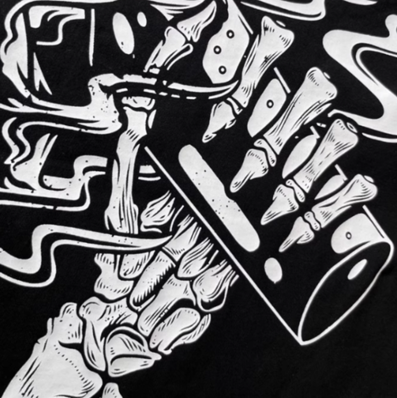 Crazy Fire Drink Print T-Shirt V0499