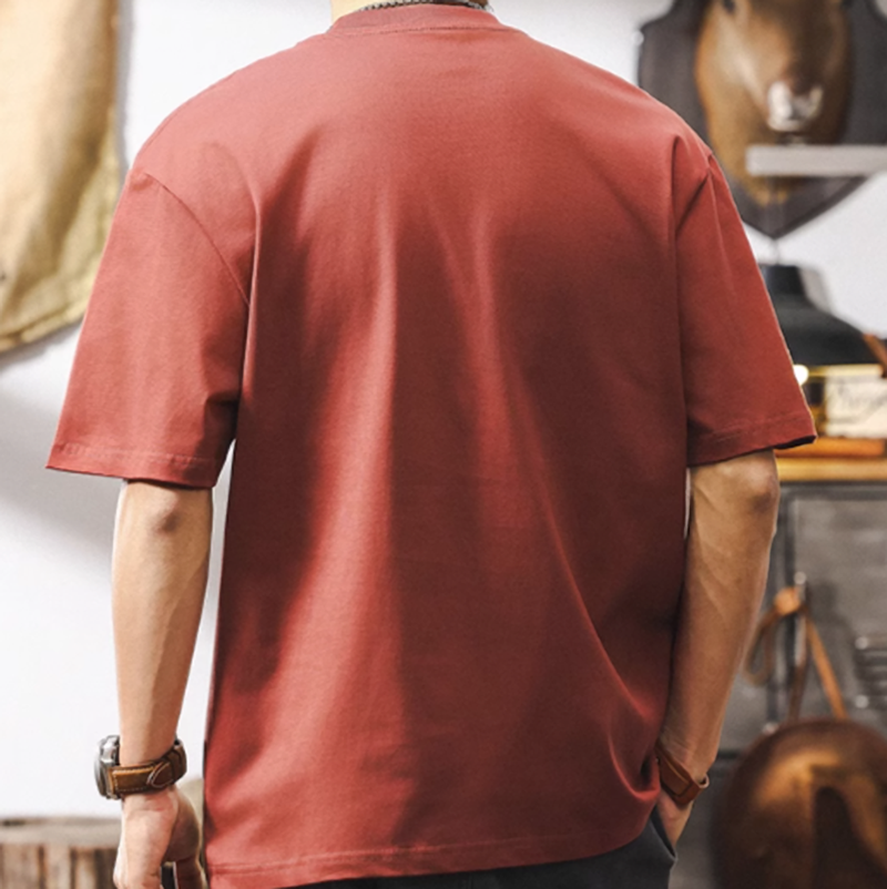 American Retro Bicolor Stitch Tee V0577