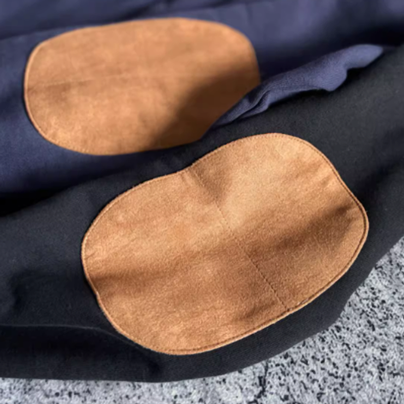 Retro suede patch sweatshirt V0430