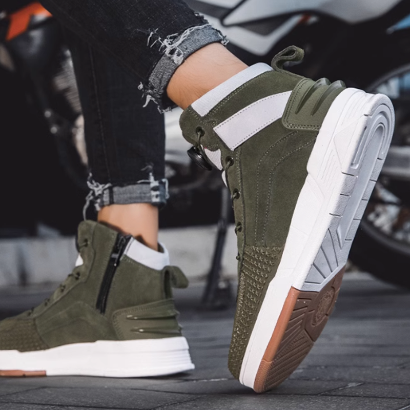 Breathable motorcycle high-top sneakers V0558