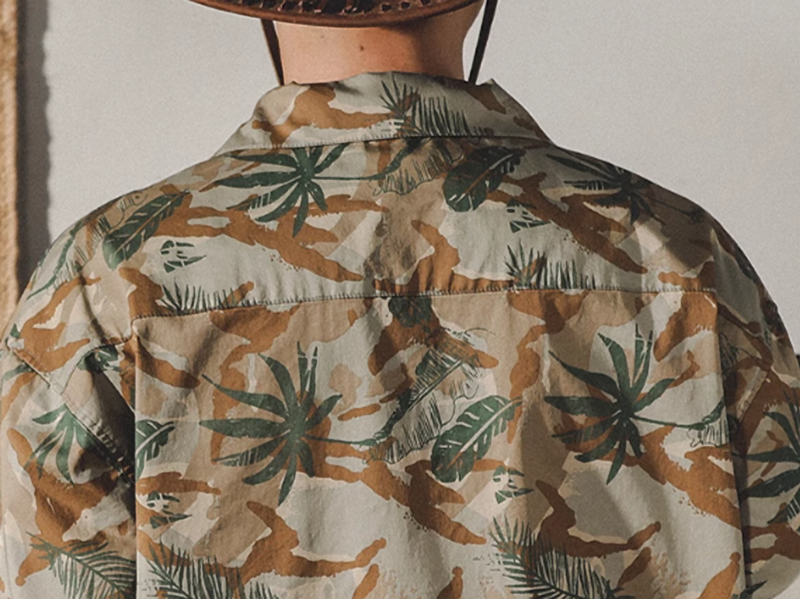 Cuban collar aloha shirt V0047