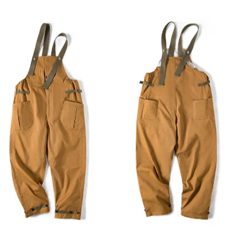 American retro loose overalls V0446