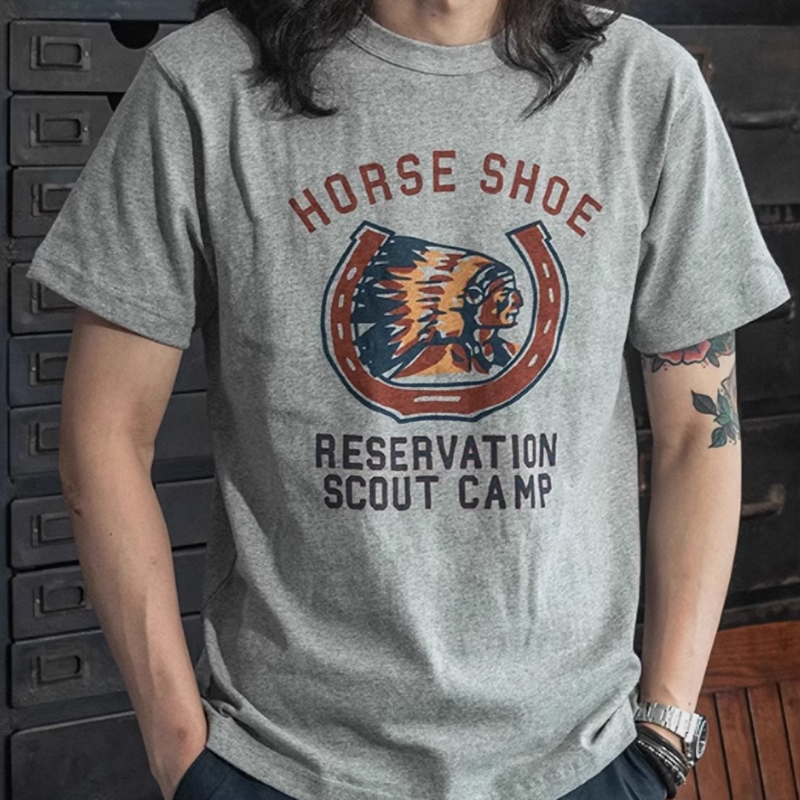 Heavyweight Vintage Indian Print Tee V0674