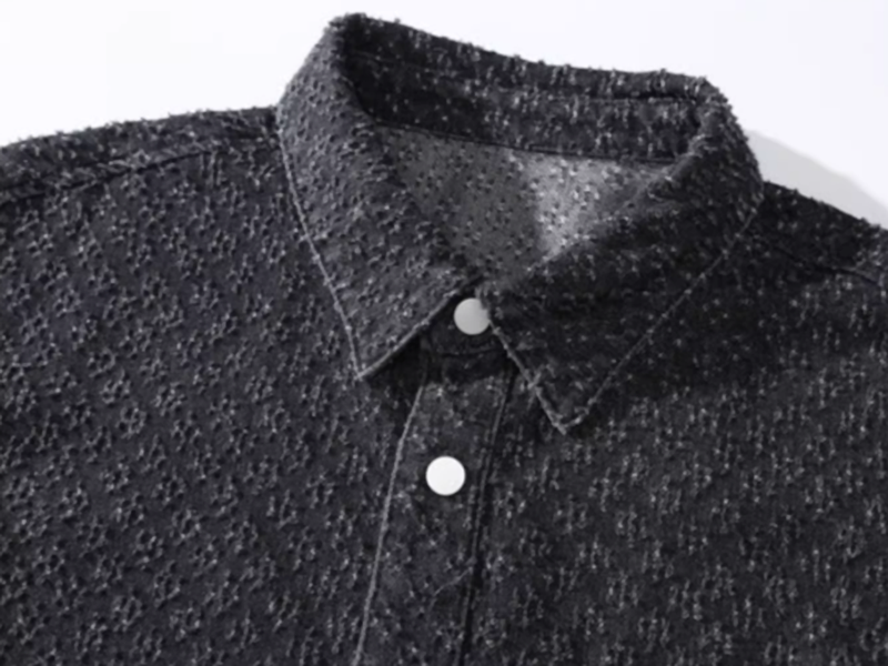 Snap button retro shirt V0074