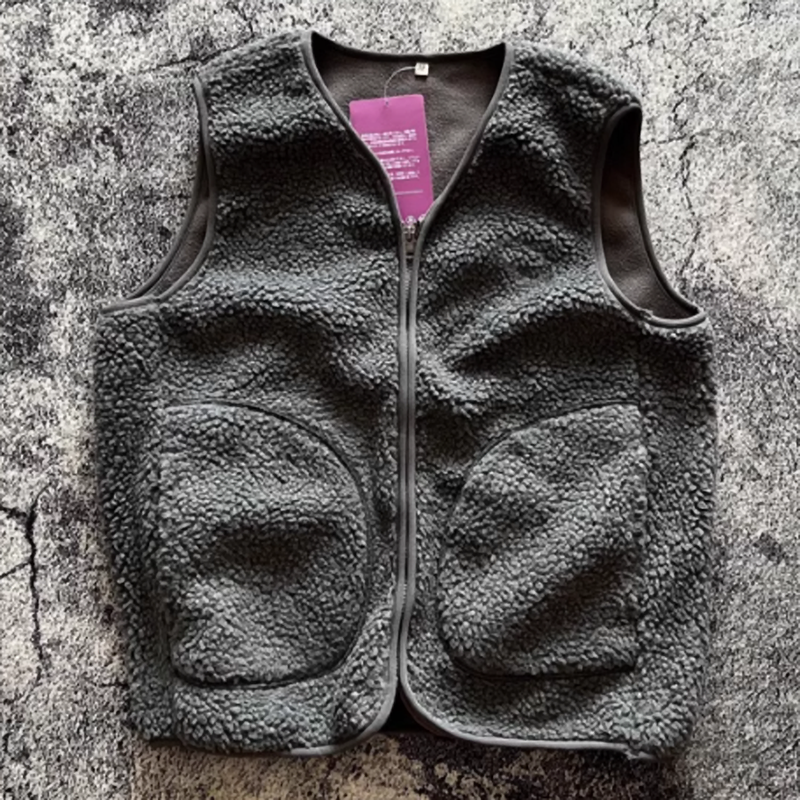 Unisex retro fleece vest V0525