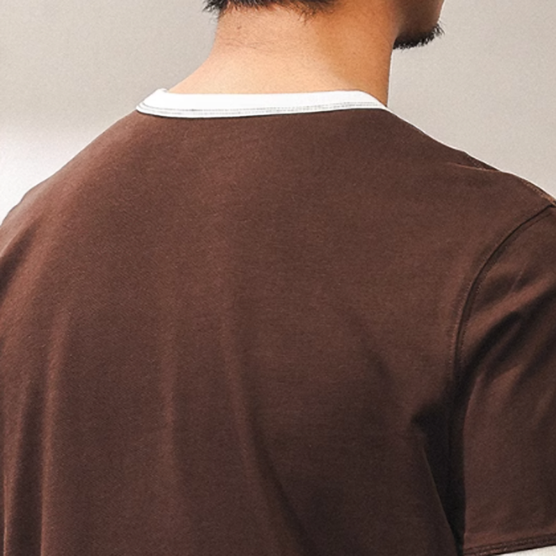 American Retro Fake Two-Piece Tee V0574