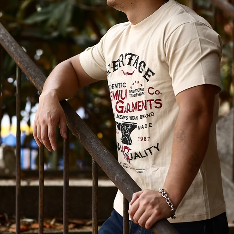 American Retro Indian Print T-Shirt V0003