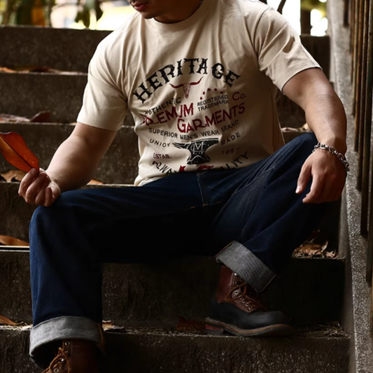 American Retro Indian Print T-Shirt V0003