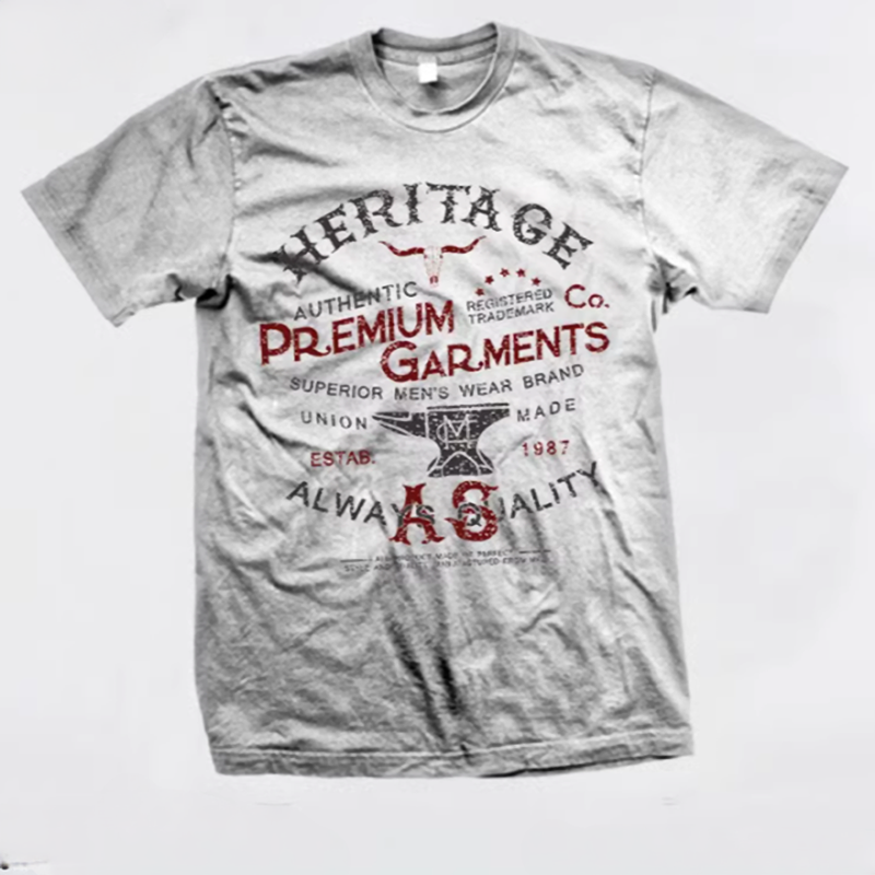 American Retro Indian Print T-Shirt V0003