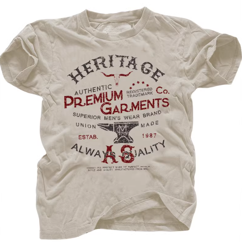 American Retro Indian Print T-Shirt V0003