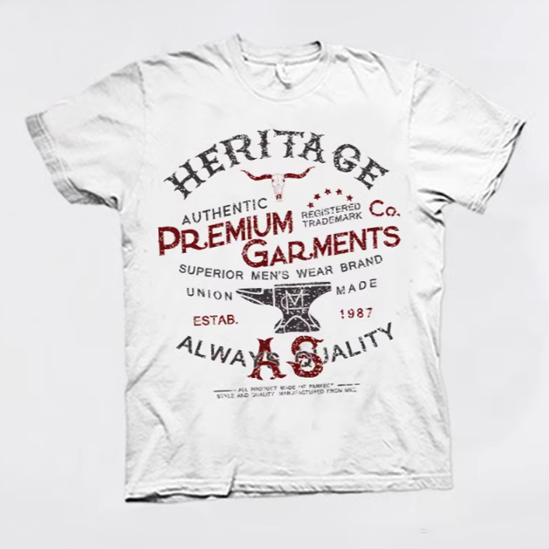 American Retro Indian Print T-Shirt V0003
